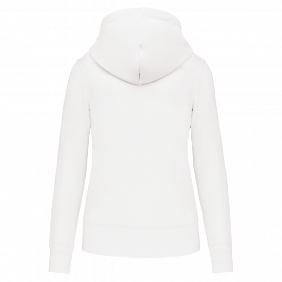 Sweat-shirt zippé à capuche pour femme avec tissu écoresponsable