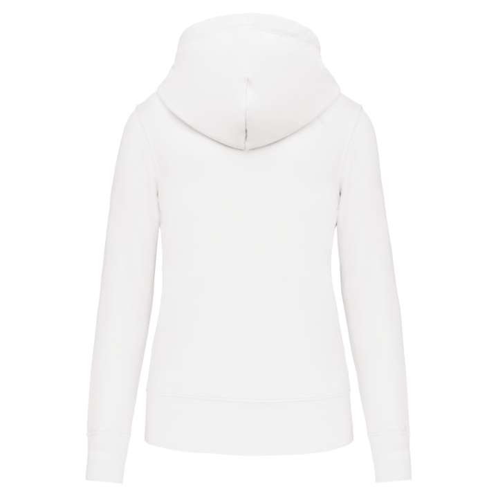 Sweat-shirt zippé à capuche femme tissu écoresponsable
