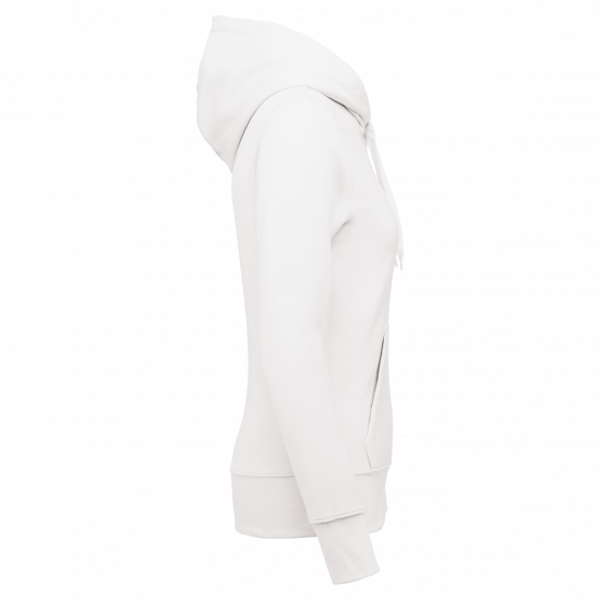 Sweat-shirt zippé à capuche pour femme avec tissu écoresponsable