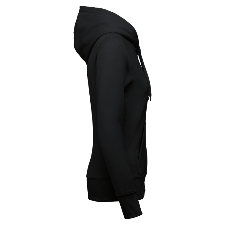Sweat-shirt zippé à capuche femme tissu écoresponsable