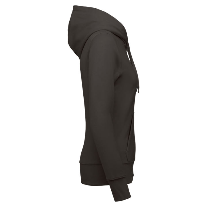 Sweat-shirt zippé à capuche femme tissu écoresponsable