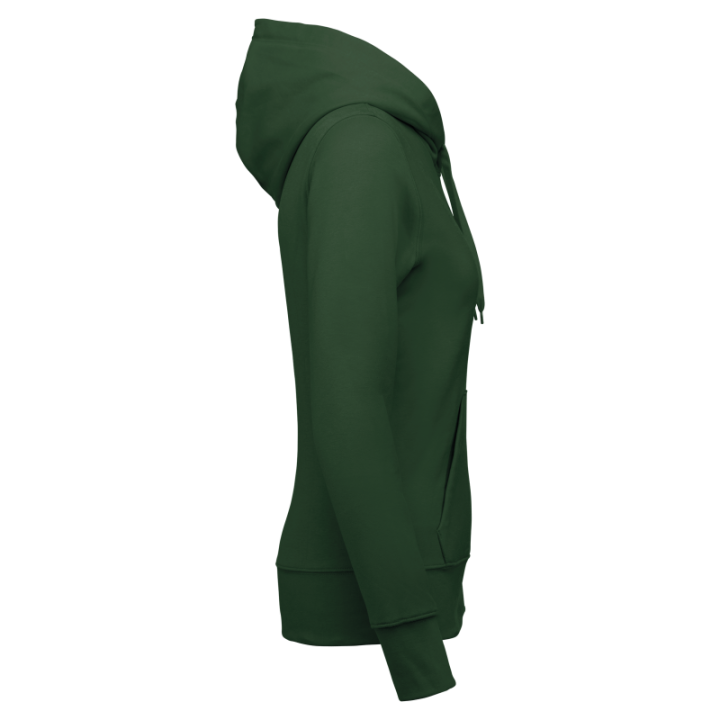 Sweat-shirt zippé à capuche femme tissu écoresponsable