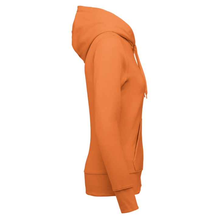 Sweat-shirt zippé à capuche femme tissu écoresponsable