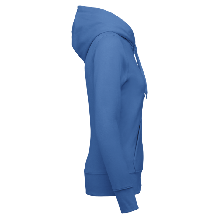 Sweat-shirt zippé à capuche femme tissu écoresponsable