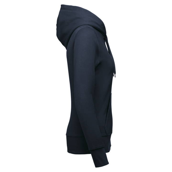 Sweat-shirt zippé à capuche femme tissu écoresponsable