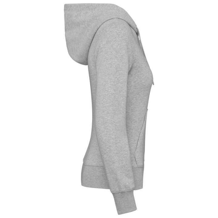 Sweat-shirt zippé à capuche femme tissu écoresponsable