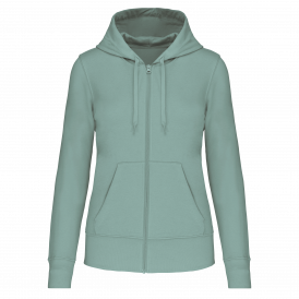 Sweat-shirt zippé à capuche pour femme avec tissu écoresponsable