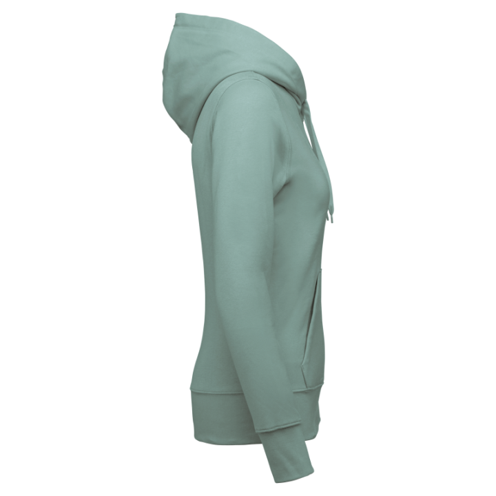 Sweat-shirt zippé à capuche femme tissu écoresponsable