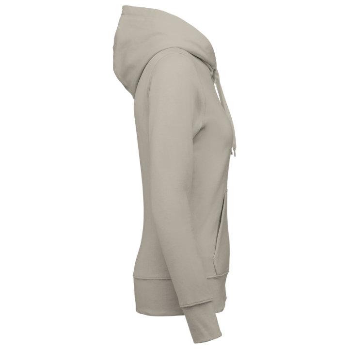 Sweat-shirt zippé à capuche femme tissu écoresponsable