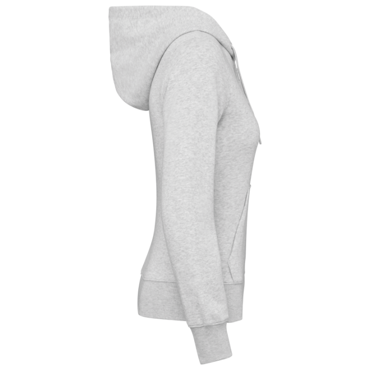 Sweat-shirt zippé à capuche femme tissu écoresponsable