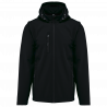 Veste softshell unisexe à capuche avec manches amovibles