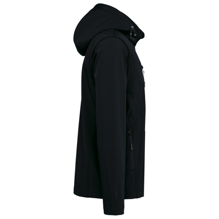 Veste softshell unisexe à capuche avec manches amovibles