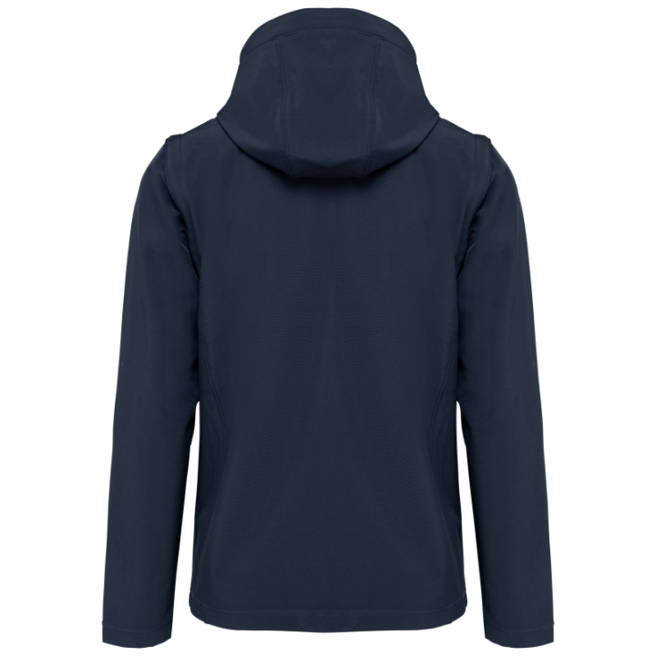 Veste softshell unisexe à capuche avec manches amovibles