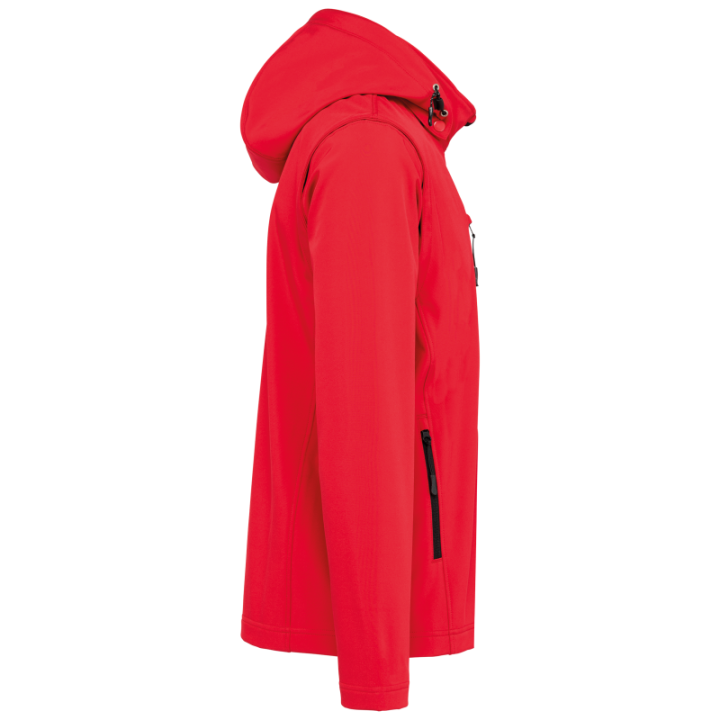 Veste softshell unisexe à capuche avec manches amovibles