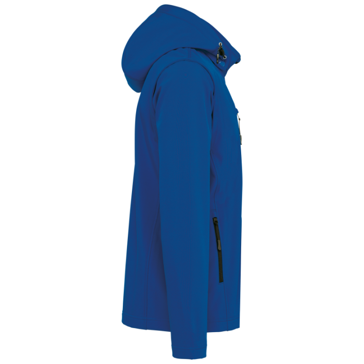 Veste softshell unisexe à capuche avec manches amovibles