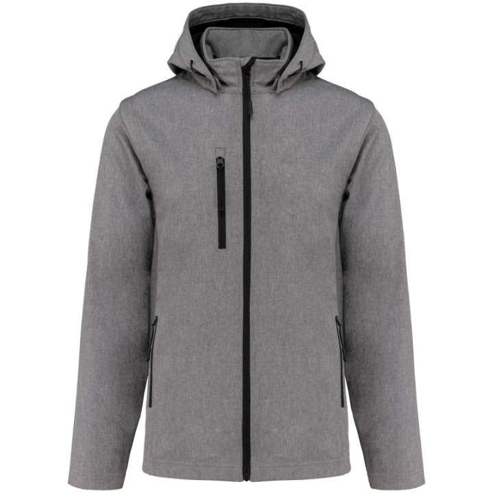 Veste softshell unisexe à capuche avec manches amovibles