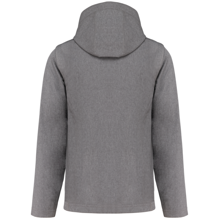 Veste softshell unisexe à capuche avec manches amovibles