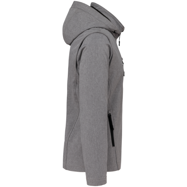 Veste softshell unisexe à capuche avec manches amovibles