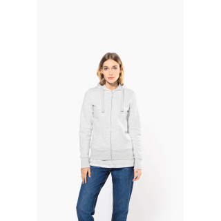 Sweat-shirt zippé capuche femme