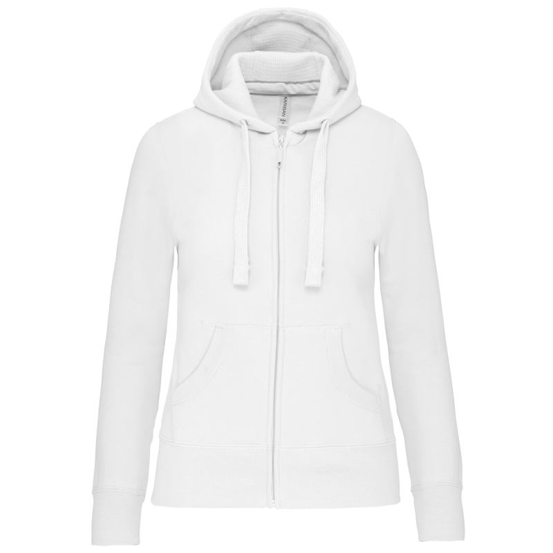 Sweat-shirt zippé capuche femme