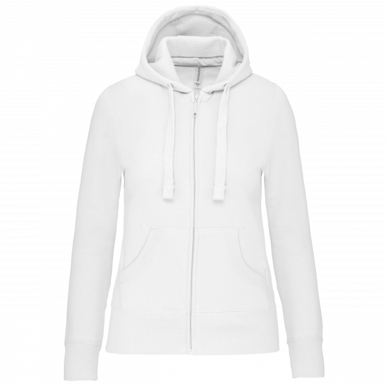 Sweat-shirt zippé capuche femme