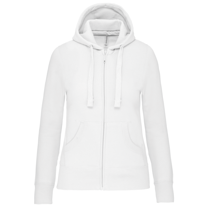 Sweat-shirt zippé capuche femme