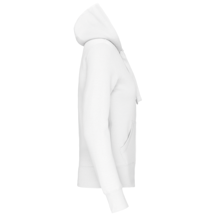 Sweat-shirt zippé capuche femme