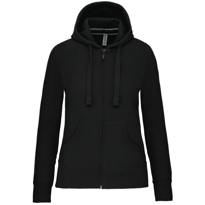 Sweat-shirt zippé capuche femme