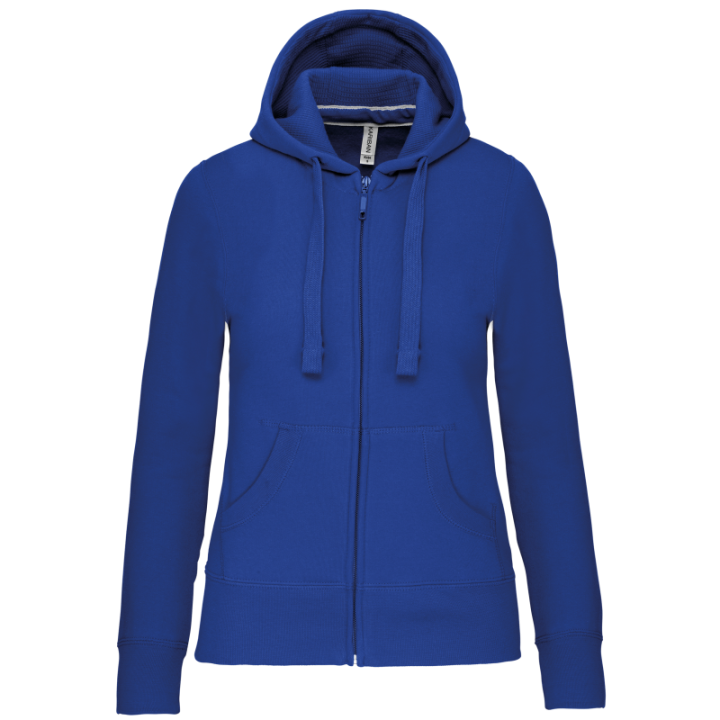Sweat-shirt zippé capuche femme