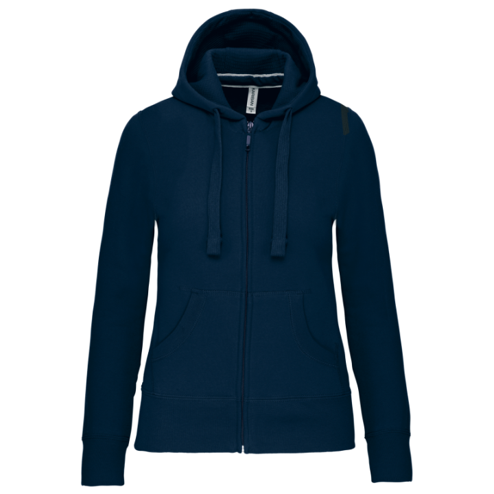 Sweat-shirt zippé capuche femme