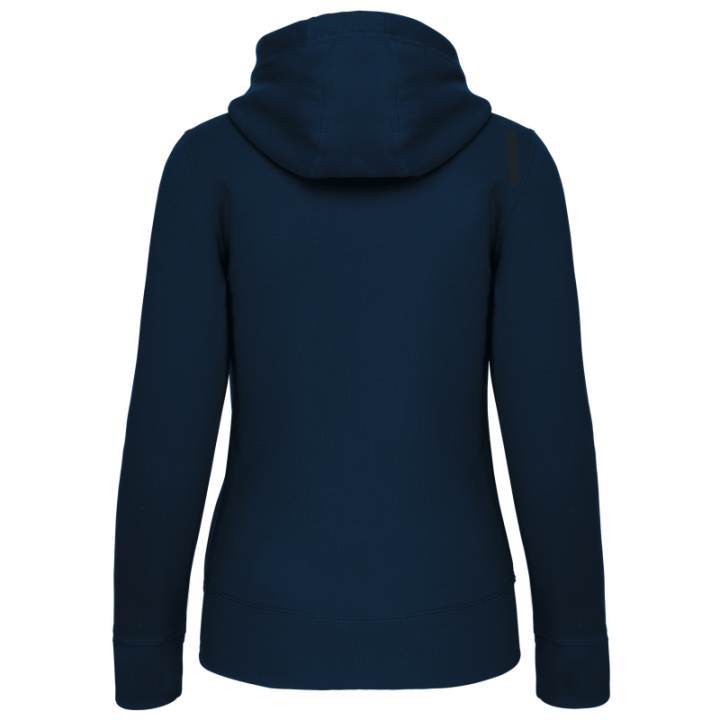 Sweat-shirt zippé capuche femme