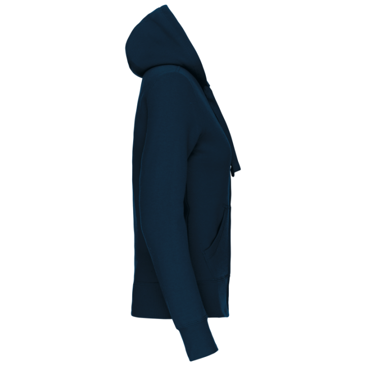 Sweat-shirt zippé capuche femme