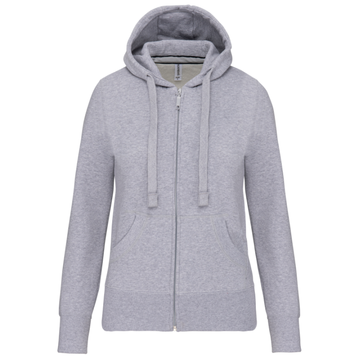 Sweat-shirt zippé capuche femme
