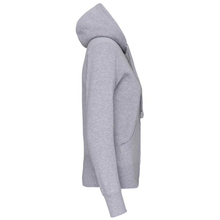 Sweat-shirt zippé capuche femme