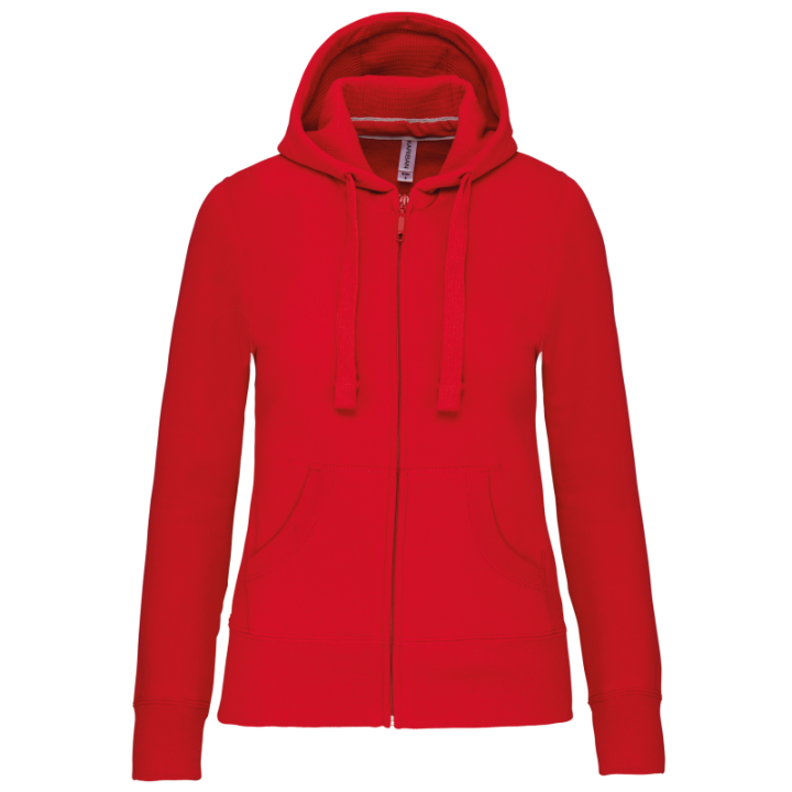Sweat-shirt zippé capuche femme
