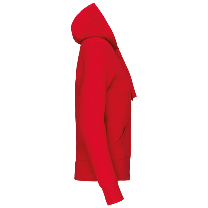 Sweat-shirt zippé capuche femme