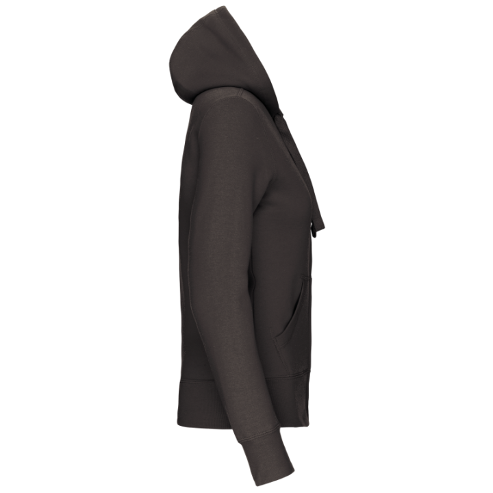 Sweat-shirt zippé capuche femme