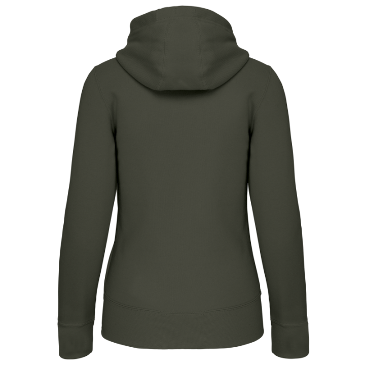 Sweat-shirt zippé capuche femme