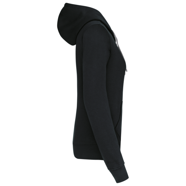 Sweat-shirt capuche contrastée femme