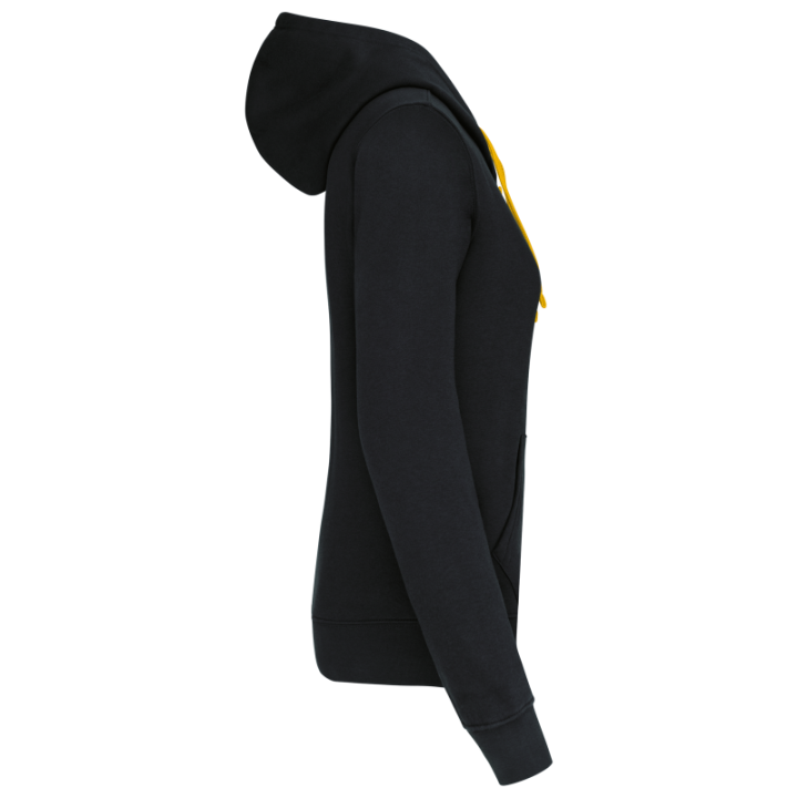Sweat-shirt capuche contrastée femme