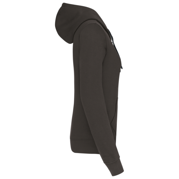 Sweat-shirt capuche contrastée femme
