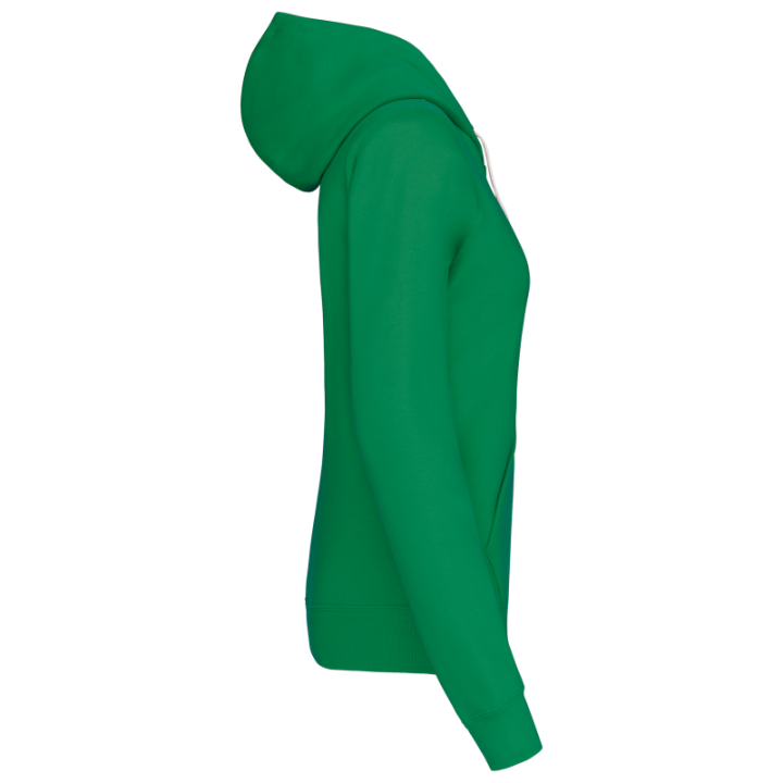 Sweat-shirt capuche contrastée femme