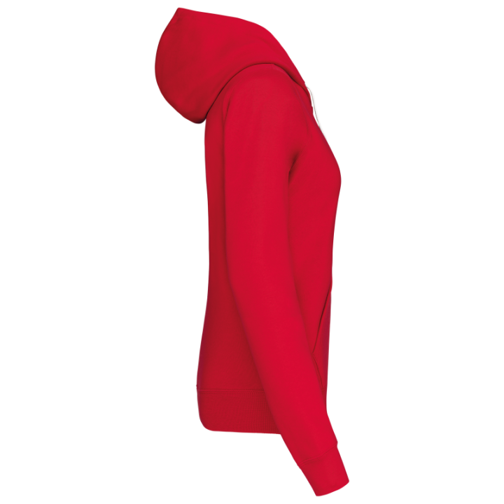 Sweat-shirt capuche contrastée femme