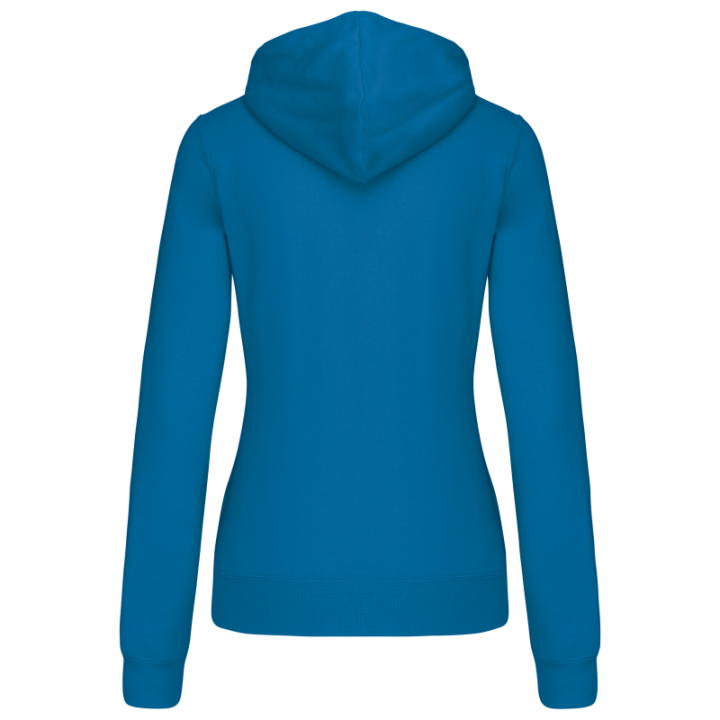Sweat-shirt capuche contrastée femme