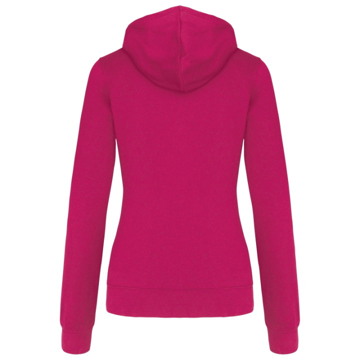 Sweat-shirt capuche contrastée femme