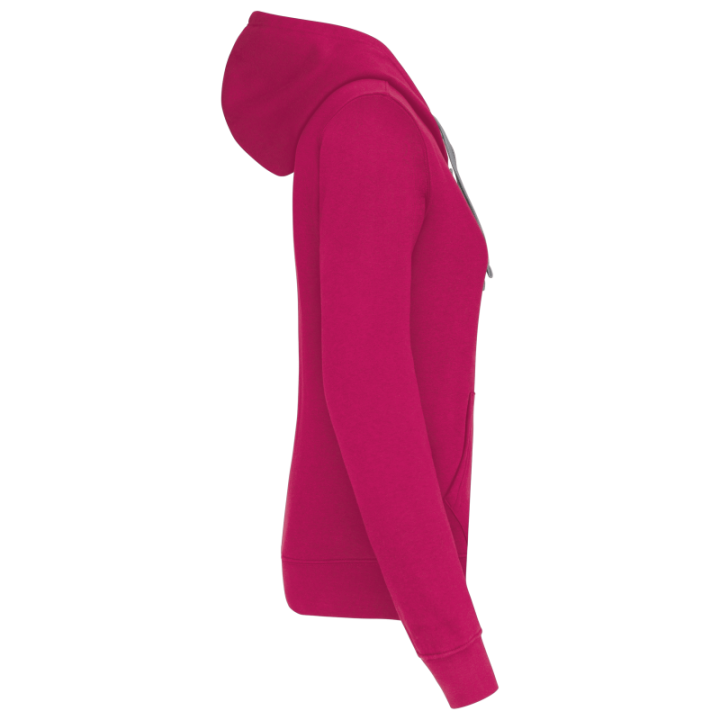 Sweat-shirt capuche contrastée femme