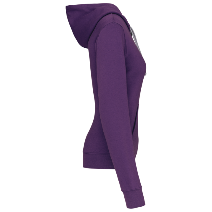 Sweat-shirt capuche contrastée femme