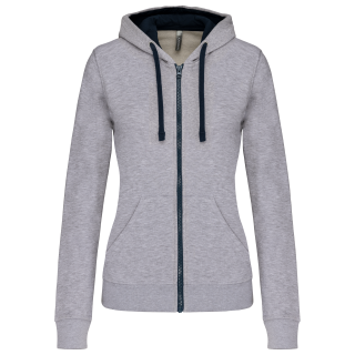 Sweat-shirt zippé capuche femme