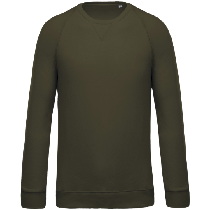 Sweat-shirt BIO col rond manches raglan homme