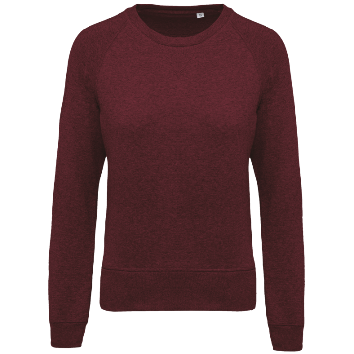 Sweat-shirt BIO col rond manches raglan femme